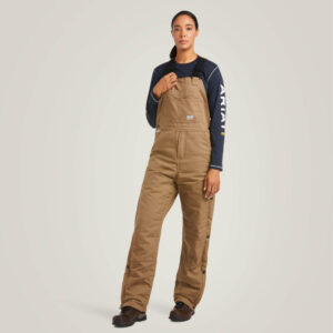 Ariat Women's Rebar DuraCanvas Stretch Insulated Bib with DOE Logo 10036685-PTX