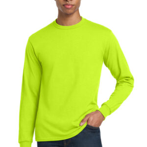 Gildan® - DryBlend® 50 Cotton/50 Poly Long Sleeve T-Shirt Safety Green with DOE Logo 8400SG-DOE