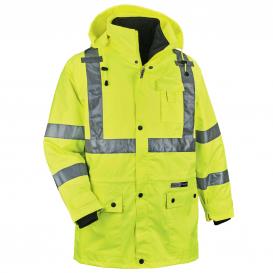 Ergodyne GloWear 8385 Type R Class 3 4-in-1 Jacket Yellow/Lime with DOE Logo 8385-PTX