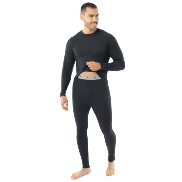 Indera Mills Cotton Heavyweight Waffle Thermal Pant Black 839DSBK-PTX