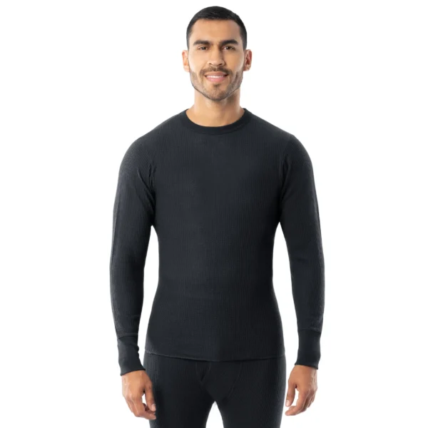 Indera Mills Cotton Heavyweight Waffle Thermal Crew 839LSBK-PTX