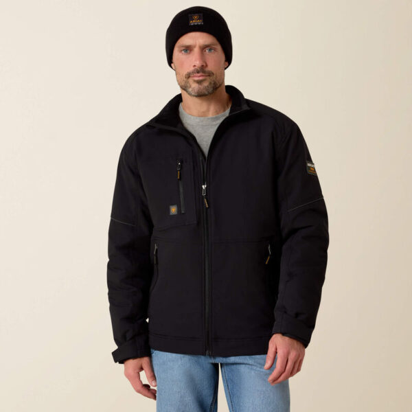 Ariat Rebar DriTEK DuraStretch Insulated Jacket Black with DOE Logo 10041502-PTX