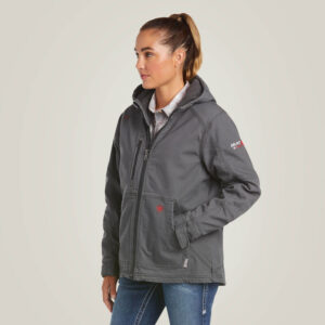 Ariat FR DuraLight Cordura Canvas Jacket Iron Grey with DOE Logo 10032844-PTX