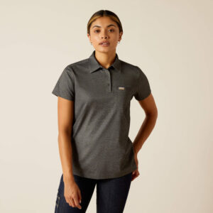 Ariat Rebar Foreman Polo Charcoal Heather with DOE Logo 10048606-PTX