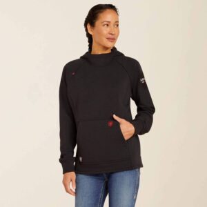 Ariat FR Primo Fleece 2.0 Hoodie Black with DOE Logo 10052098-PTX