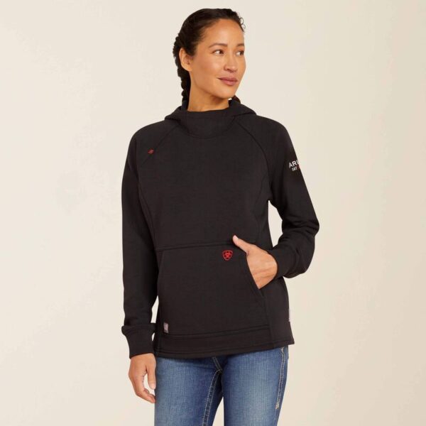 Ariat FR Primo Fleece 2.0 Hoodie Black with DOE Logo 10052098-PTX