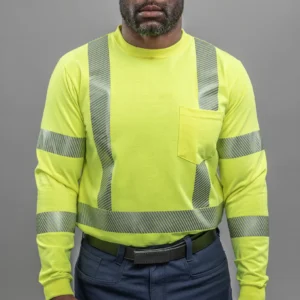 DriFire Strongknit FR Long Sleeve Hi-Vis T-Shirt Class 3 DF2AX3793LSPHY-PTX
