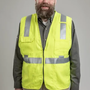 DriFire FR Hi-Vis Twill Deluxe Class 2 Vest with DOE Logo V21TV2Z-PTX