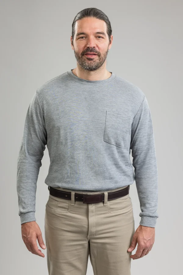 DriFire Power Dry FR Long Sleeve T-Shirt Grey with DOE Logo TEEPDG-PTX