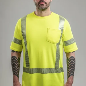 DriFire FR Hi-Vis Dual Hazard Short Sleeve T-Shirt Class 3 with DOE Logo TEEY2PC3-PTX