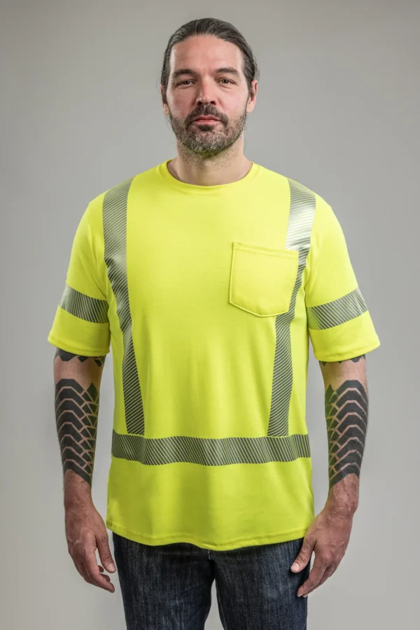 DriFire FR Hi-Vis Dual Hazard Short Sleeve T-Shirt Class 3 with DOE Logo TEEY2PC3-PTX