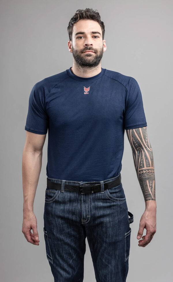 DriFire FR Control Short Sleeve T-Shirt Navy with DOE Logo C52FKSR-PTX