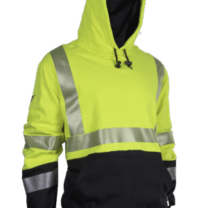 DriFire FR Hi-Vis Hybrid Lined Pullover Hoodie Type R Class 3 with DOE Logo SWSLHE03-PTX