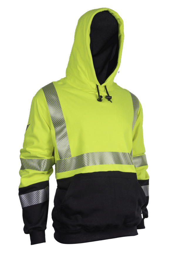 DriFire FR Hi-Vis Hybrid Lined Pullover Hoodie Type R Class 3 with DOE Logo SWSLHE03-PTX