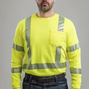 DriFire FR Hi-Vis Dual Hazard Long Sleeve T-Shirt Class 3 with DOE Logo TEEY2LSPC3-PTX