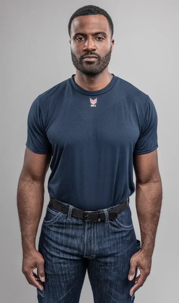 DriFire FR Lightweight Short Sleeve T-Shirt Navy with DOE Logo DF2-CM-446TS-NB-PTX