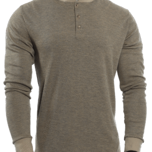 DriFire TecGen FR Long Sleeve Henley Tan with DOE Logo C541NTNBSLS-PTX