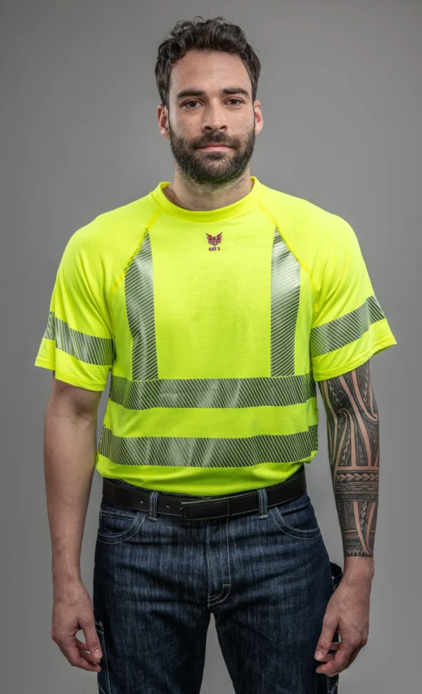 DriFire FR Control Hi-Vis Short Sleeve T-Shirt Class 3 with DOE Logo BSTJTRC3-PTX