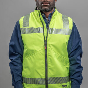 DriFire Hi-Vis FR Fleece Lined Vest Class 2 with DOE Logo DF2CMG2VC2HY-PTX