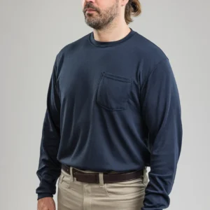 DriFire Power Dry FR Long Sleeve T-Shirt Navy with DOE Logo TEEPDN-PTX