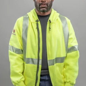 DriFire FR Hi-Vis Zip Hoodie Class 3 with DOE Logo SWSHEZC3-PTX