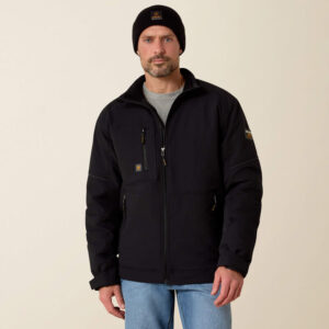 Ariat Rebar DriTEK DuraStretch Insulated Jacket Black with DOE Logo 10041502-PTX