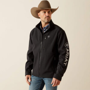 Ariat Logo Softshell Jacket with DOE Logo Black 10062578-PTX