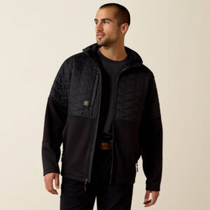 Ariat Rebar Cloud 9 Insulated Jacket Black with DOE Logo 10037509-PTX