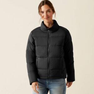 Ariat UltraPuff Down Jacket Black with DOE Logo 10065822-PTX