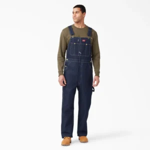 Dickies Indigo Bib Overalls with DOE Print 83294NB-PTX