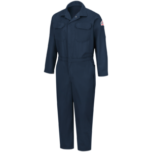 Bulwark Men's Midweight Excel FR Deluxe Coverall Navy with DOE Print CED2NV-PTX