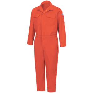 Bulwark Men's Midweight Excel FR Deluxe Coverall Orange with DOE Print CED2OR-PTX